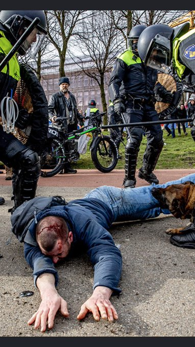 Covid protest met extreem geweld door de politie 