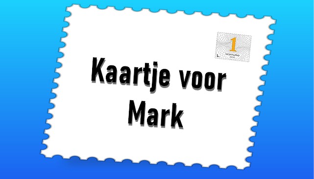 Kaartje voor Mark Rutte